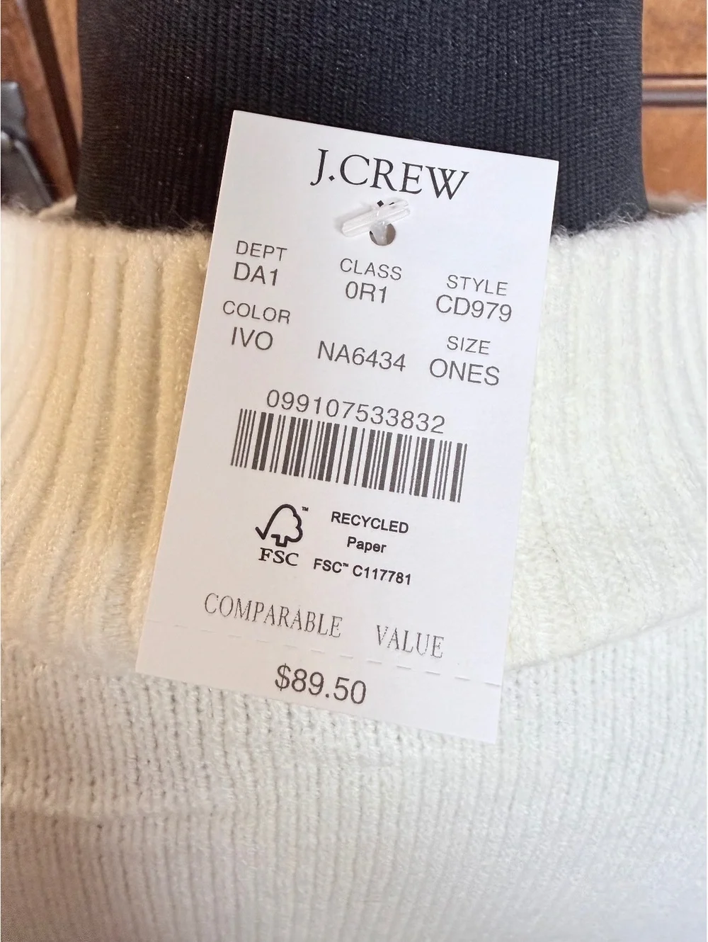 J. Crew crew ivory